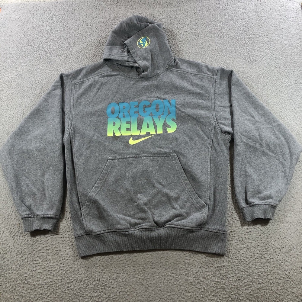 Nike Oregon Relays Pullover Hoodie Men's S Gray